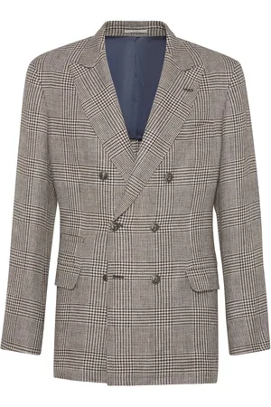 Brunello Cucinelli Blazer à motif Prince de Galles