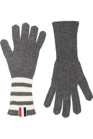 Thom Browne Gants en cachemire à bandes signature