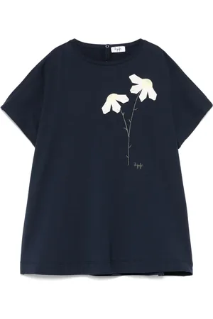 Il gufo Robe à fleurs appliquées