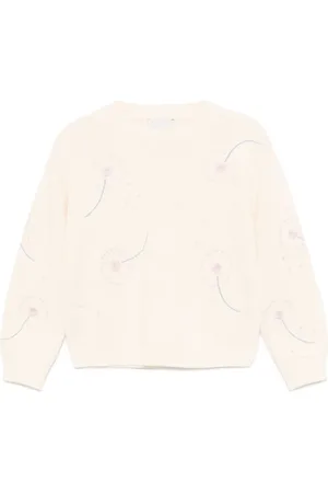 Stella McCartney Pull à fleurs brodées