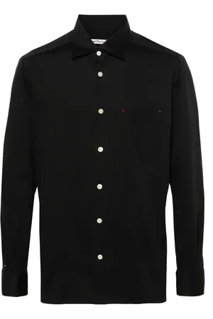Kiton Chemise en coton à col pointu