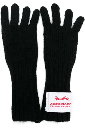 Charles Jeffrey Loverboy Gants en maille à patch logo