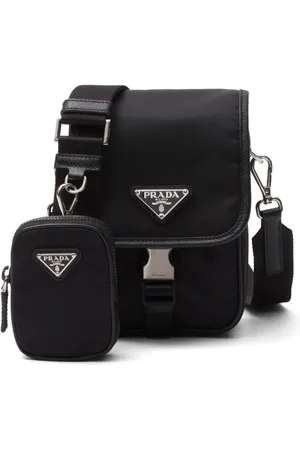 Prada Sacoche Re-Nylon à plaque logo