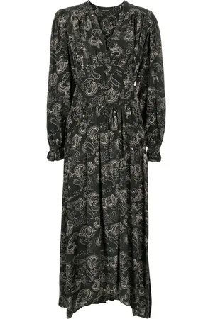 Isabel Marant Robe Myrala mi-longue à motif cachemire