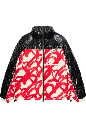 Msgm Doudoune à imprimé graffiti