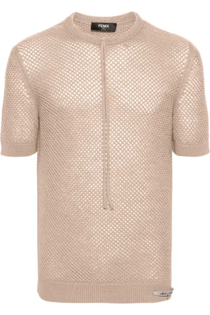 Fendi T-shirt en maille ajourée