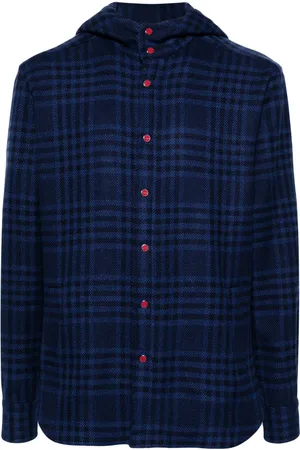 Kiton Chemise en cachemire à carreaux