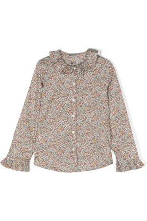 Il gufo Blouse en coton à fleurs