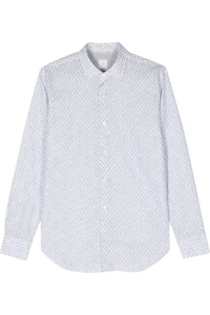 ELEVENTY Chemise boutonnée à imprimé géométrique