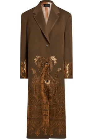 Etro Manteau à imprimé métallisé