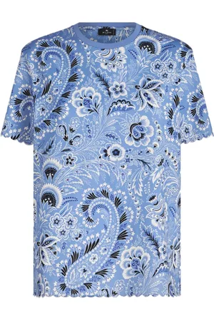 Etro T-shirt en coton à imprimé bandana