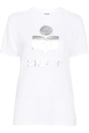 Marant Etoile T-shirt Zewel en lin à logo imprimé
