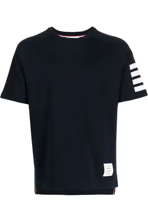 Thom Browne T-shirt à détail 4 bandes signature