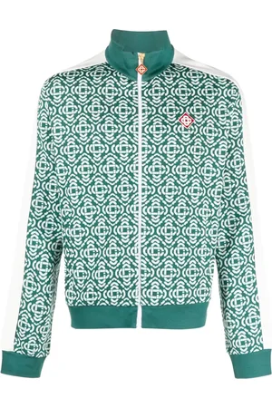 Casablanca Cardigan zippé à logo en jacquard