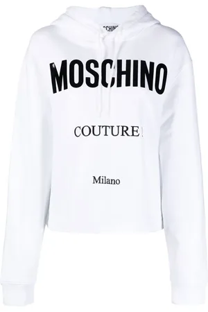 Moschino Hoodie crop à logo imprimé