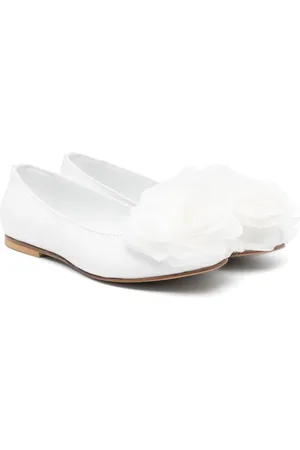 ANDREA MONTELPARE Ballerines en cuir à appliques fleurs