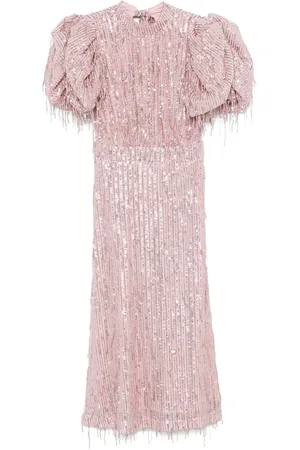 ROTATE Robe longue à détails de sequins