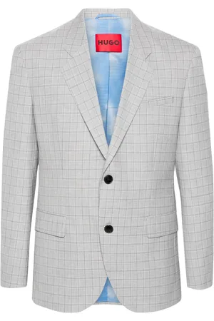 HUGO BOSS Blazer boutonné à carreaux