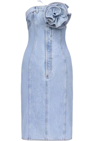 AREA Robe-bustier à appliqué floral