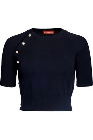 Altuzarra Haut crop en maille à manches courtes