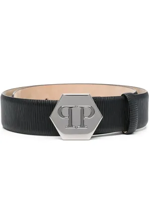 Philipp Plein Ceinture en cuir à boucle logo
