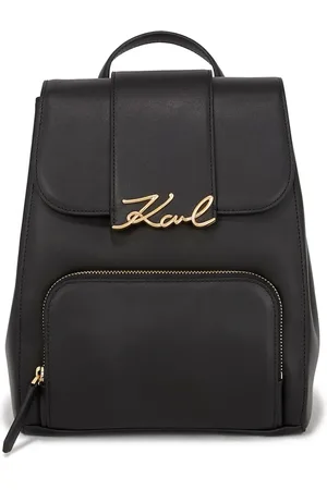 Karl Lagerfeld Sac à dos en cuir à plaque logo