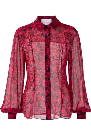 Carolina Herrera Blouse satinée à fleurs