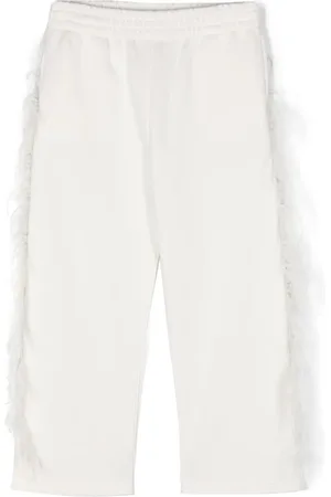Le pandorine Pantalon à détails de plumes