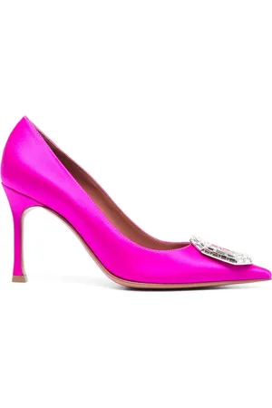Amina Muaddi Escarpins Camelia 90 mm à ornements en cristal