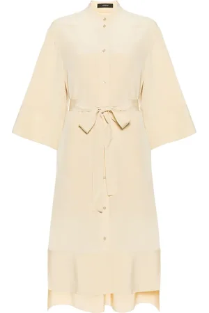 Joseph Robe-chemise en soie à design sans col