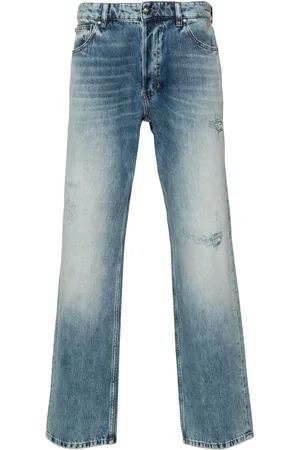 Roberto Cavalli Jean droit à détails effilochés