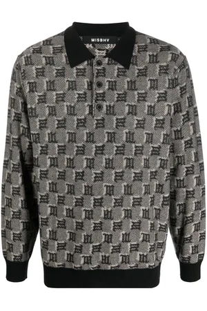 MISBHV Polo en soie mélangée à motif monogrammé