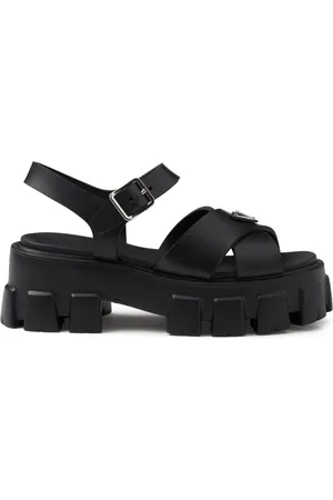 Prada Sandales à logo triangle