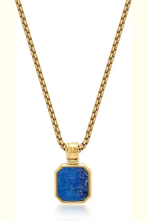 Nialaya Collier chaîne à pendentif carré