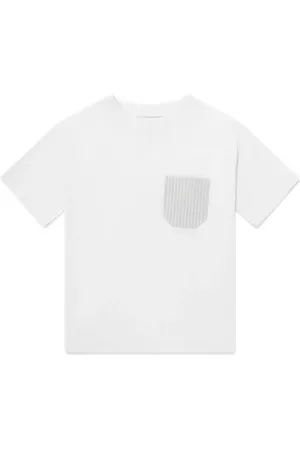 DL1961 Kids T-shirt rayé à poche poitrine plaquée