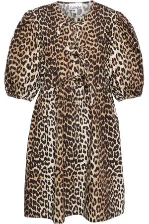 Ganni Robe courte à imprimé léopard