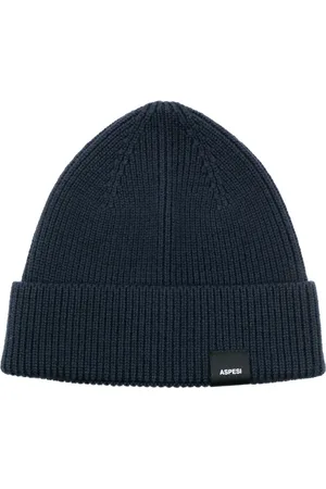 Aspesi Bonnet nervuré à patch logo