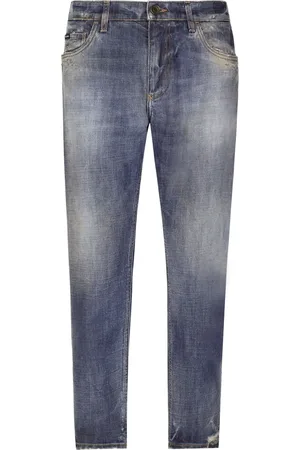Dolce & Gabbana Jean cigarette à effet usé