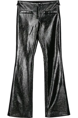 Courrèges Pantalon Snaps Vinyl à coupe évasée