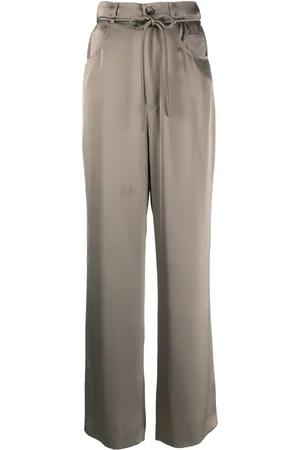 Nanushka Pantalon palazzo Sato à fini satiné