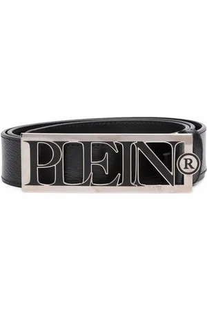 Philipp Plein Ceinture en cuir à plaque logo