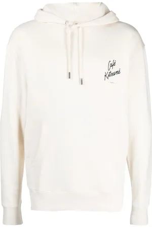 Café Kitsuné Hoodie en coton à logo imprimé
