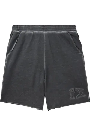 Izzue Short de sport en coton à effet usé