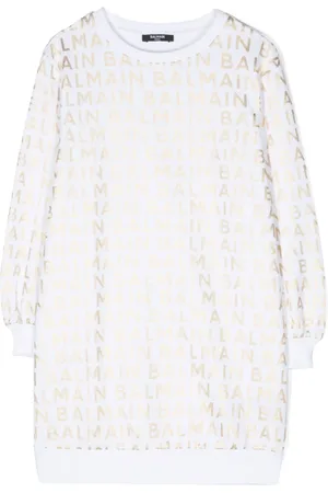 Balmain Robe-sweat à logo imprimé