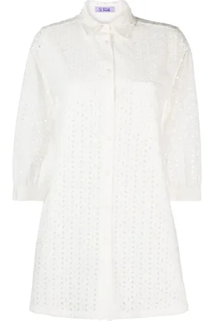 MC2 SAINT BARTH Chemise Helena à broderies anglaises