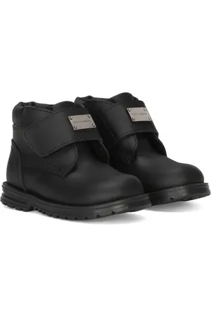 Dolce & Gabbana Bottines en cuir à plaque logo