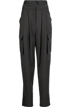 ANDREADAMO Pantalon plissé à détails de découpes