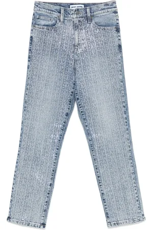 DKNY Jean à logo strassé