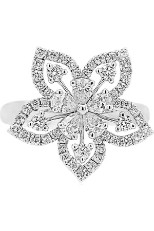 HYT Jewelry Bague en platine blanc pavée de diamants