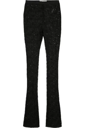 Alessandra Rich Legging à fleurs en dentelle